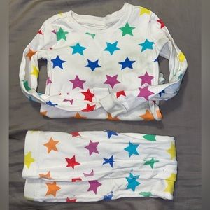 3/20$ rainbow star shirt and pant, size 4-5